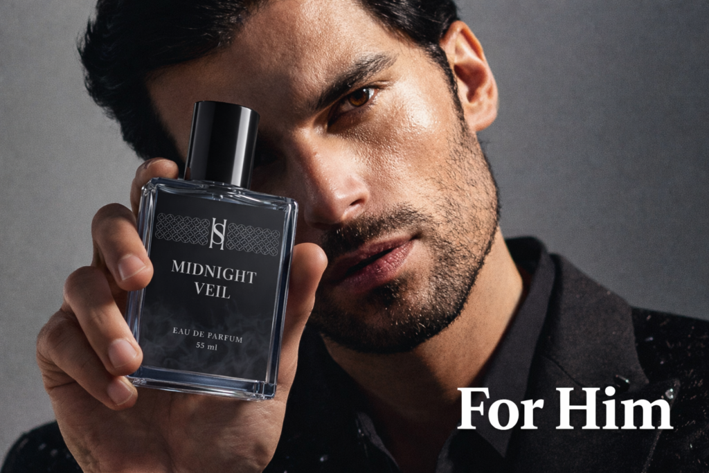 men holding perfume bottle